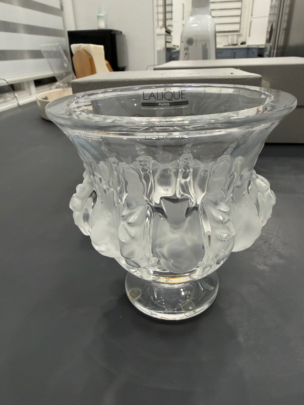 Lalique Clear Crystal Frosted Petal Bowl